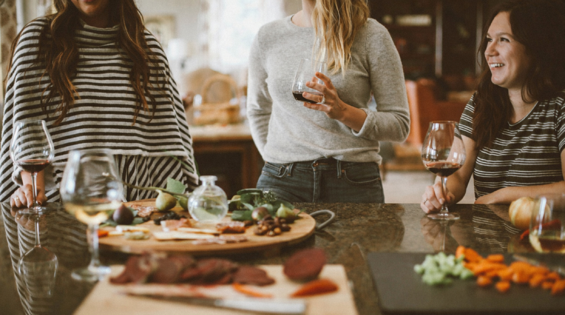 Healthy cafe with fresh food