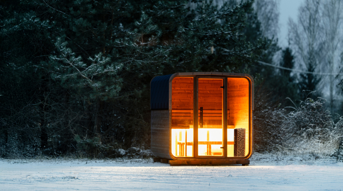 On-site gym with mountain view